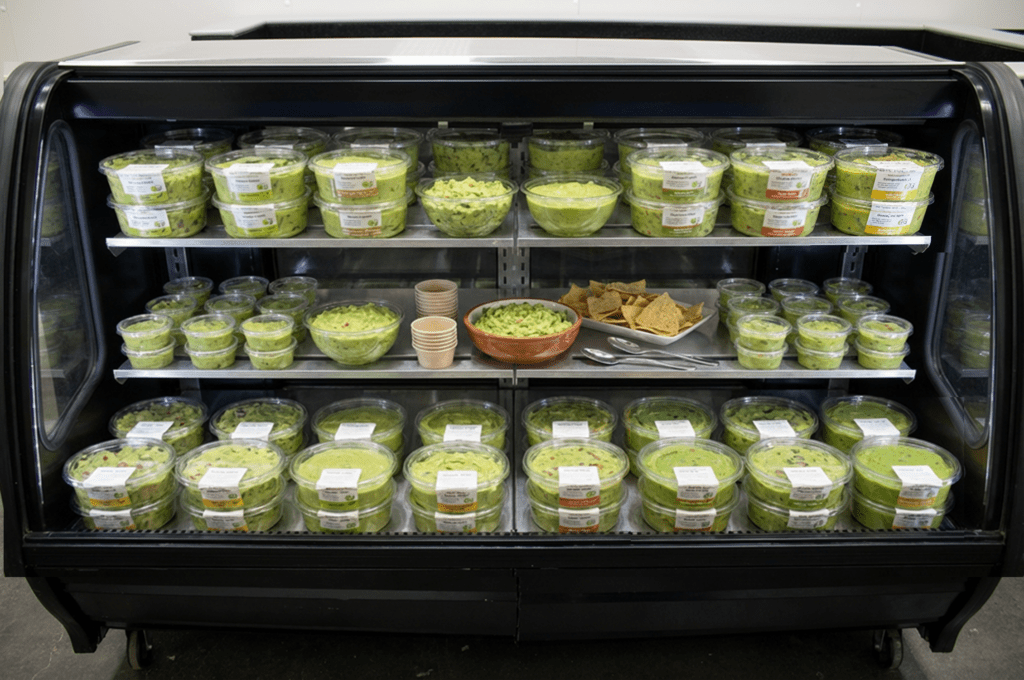 Guacamole station in store made from the spotlight station.