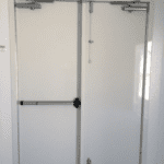 Two Metal doors for entrance and exit of equipment enclosures