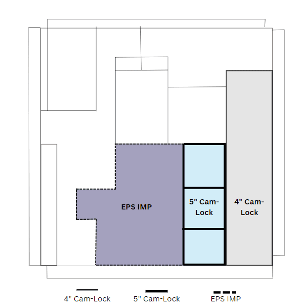 Floor plan drawing of custom insulated panels.
