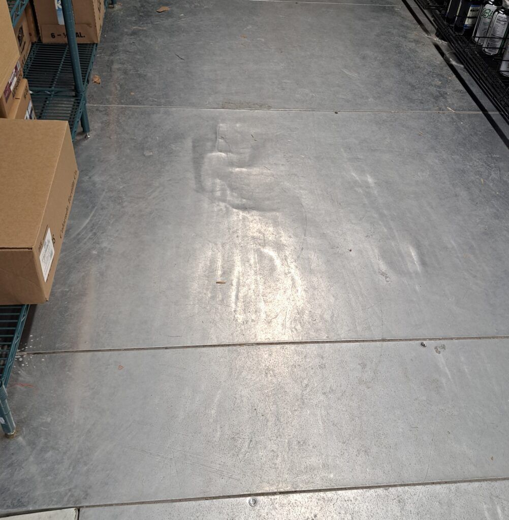dented walk-in floor