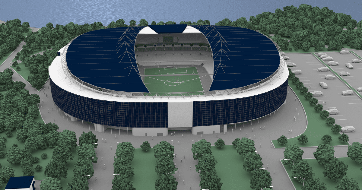stadium that has walk-in coolers and freezers installed for temperature controlled environments.