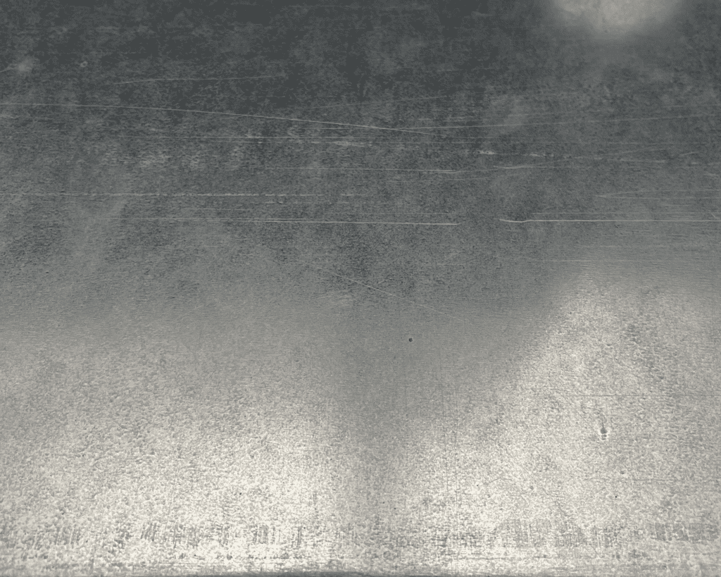 Galvanized metal sample