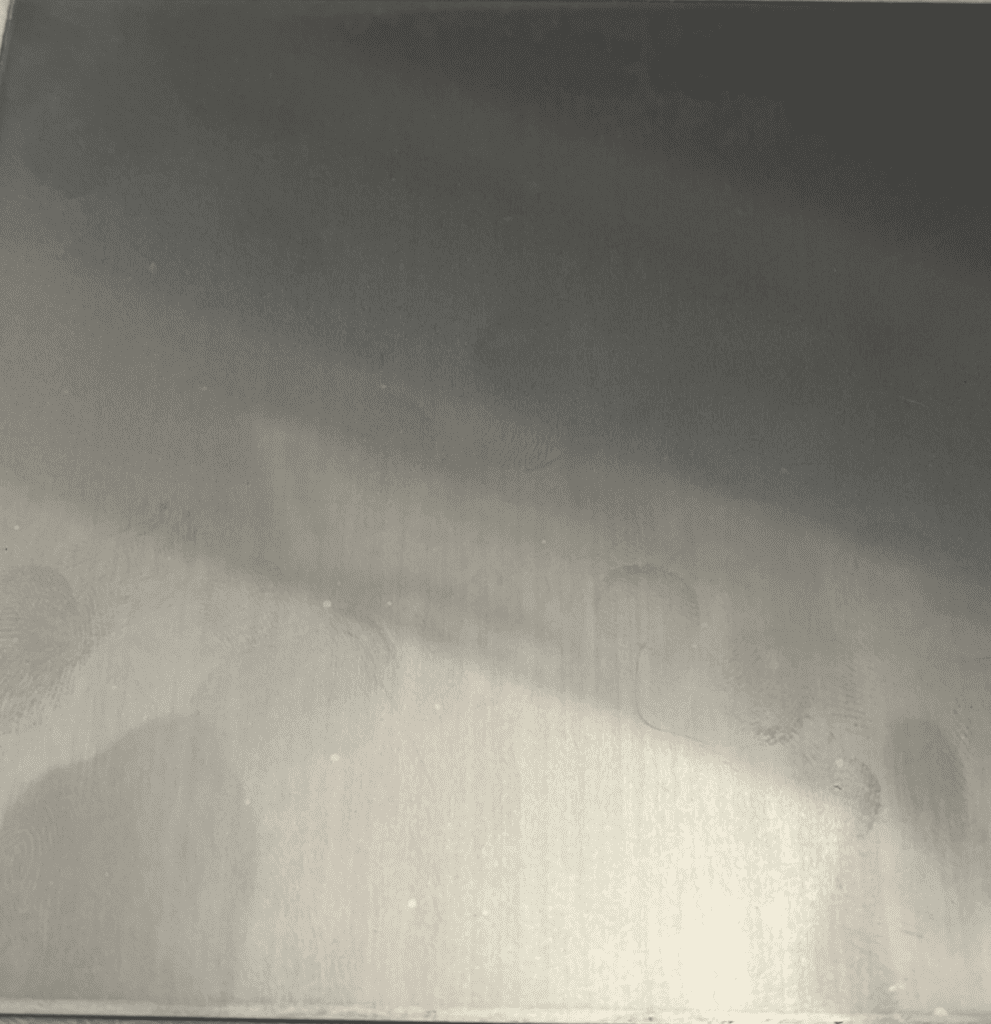 smooth stainless steel metal sample